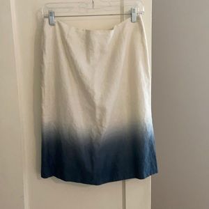 J. Crew Dipped dyed linen skirt.